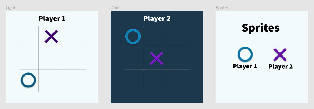 GUI of Tic Tac Toe program created by A. Hussain